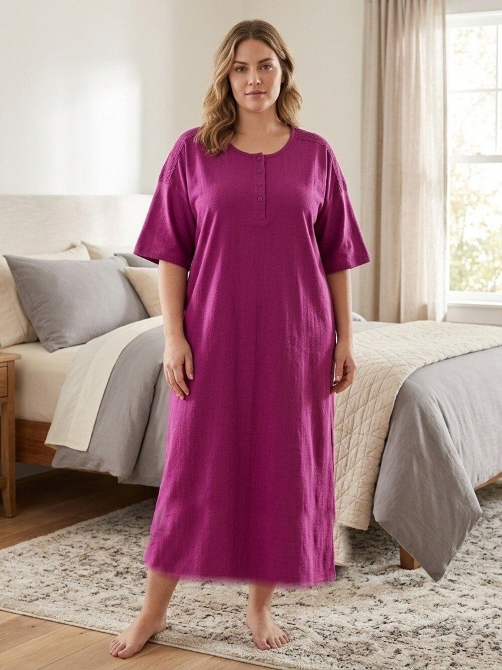 women Plus Size loungewear Sleepwear Shirt